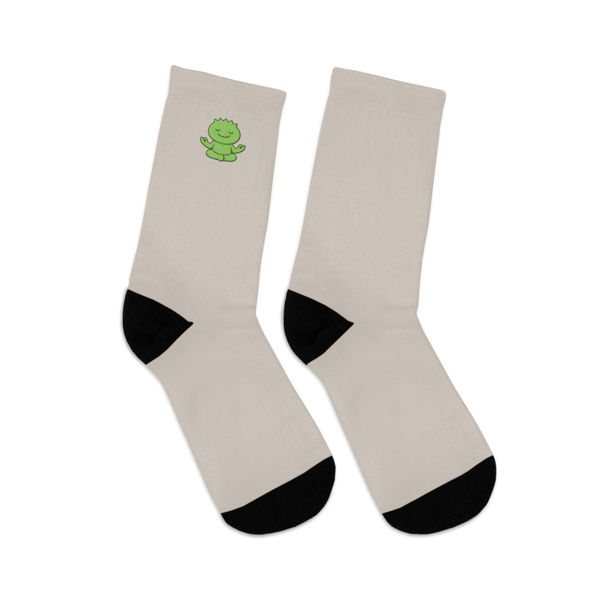 Meditating Matcha Mate Socks — Eco-Friendly Recycled Poly Socks