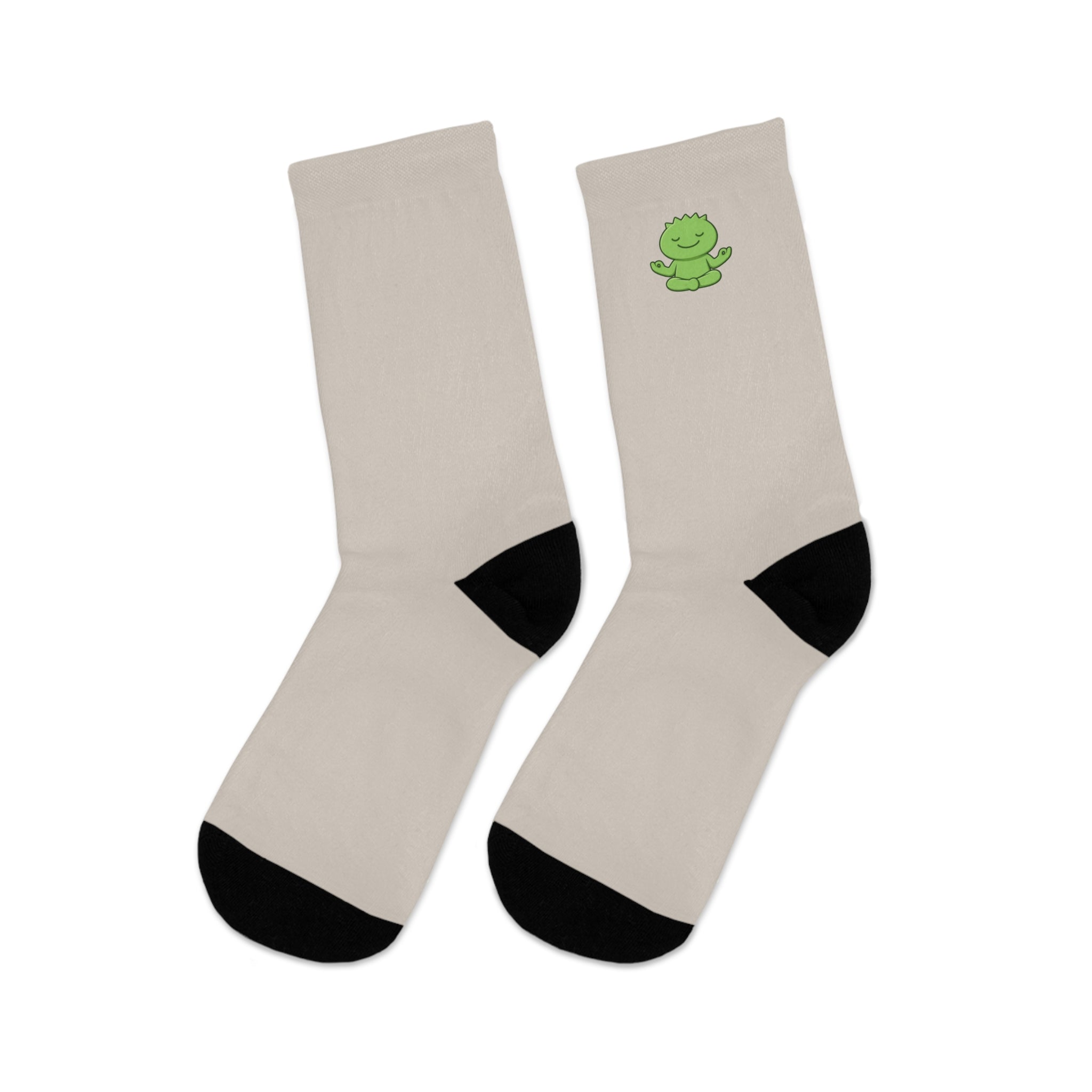 Meditating Matcha Mate Socks — Eco-Friendly Recycled Poly Socks